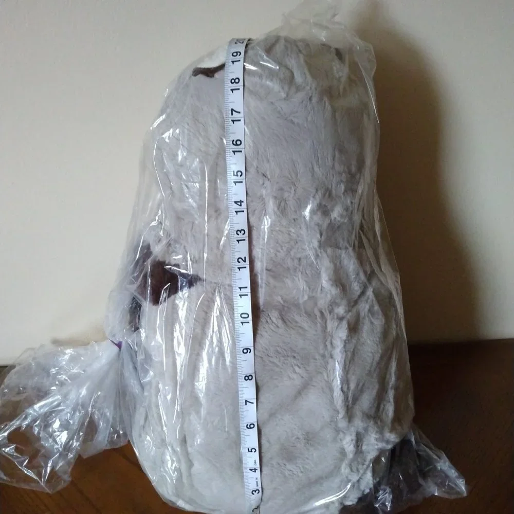 Tan and Dark Brown Raccoon Stuffed Animal Plush New in Original Bag - Picture 4 of 5